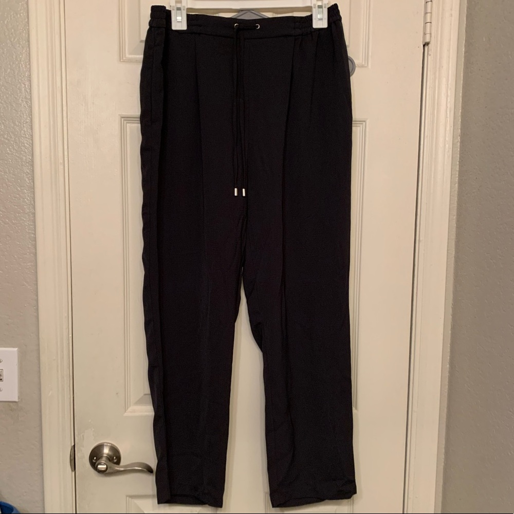 NWT JustFab Soft Woven Trousers Drawstring Dress Pants